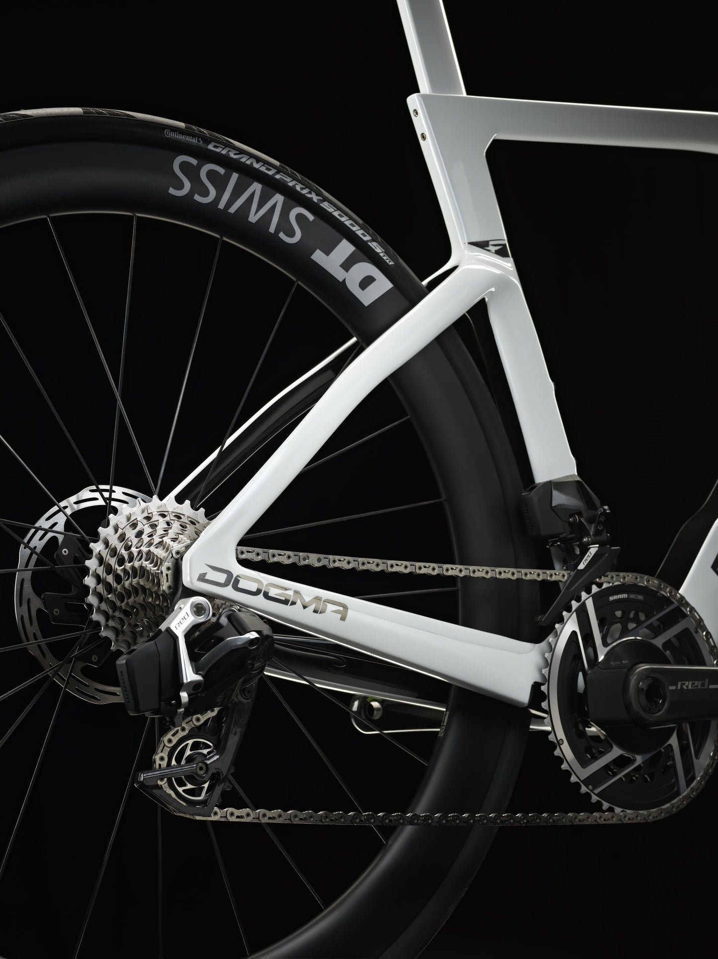 26 DOGMA F Crystal White SRAM RED E1