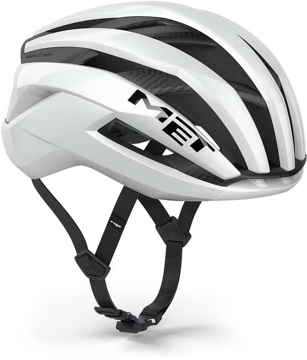 MET Trenta 3K Carbon MIPS Road Helmet Glossy White